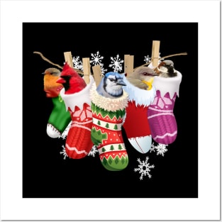 Christmas Birds Socks Costume Gift Posters and Art